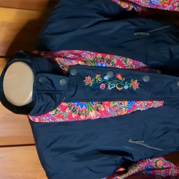 Vintage POWDERHORN* ski jacket long sleeve zip front snap placket embroidered - Picture 3 of 17